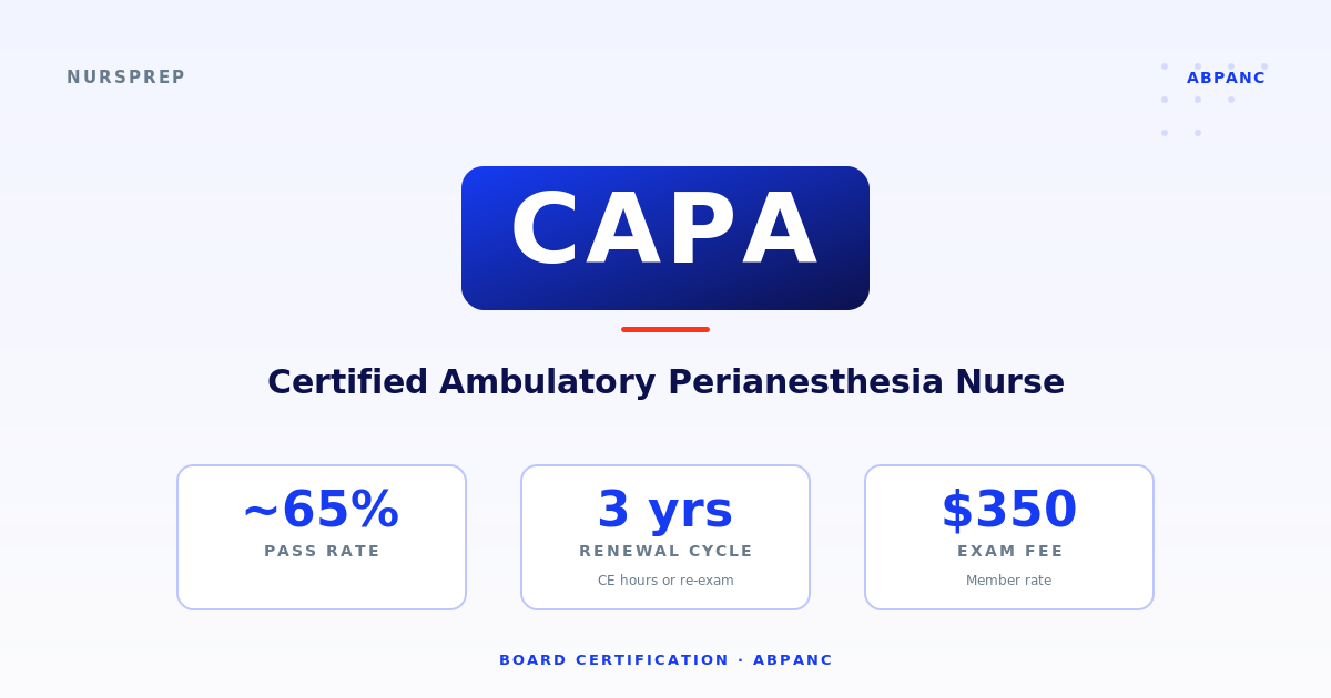 CAPA — Perianesthesia RN reviewing preoperative assessment in an ambulatory surgery center